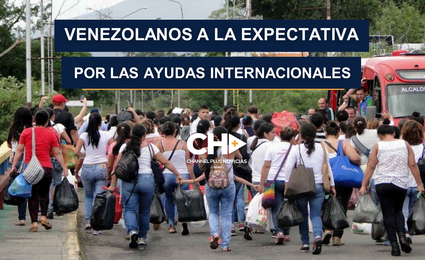 Venezolanos a la expectativa por las ayudas internacionales