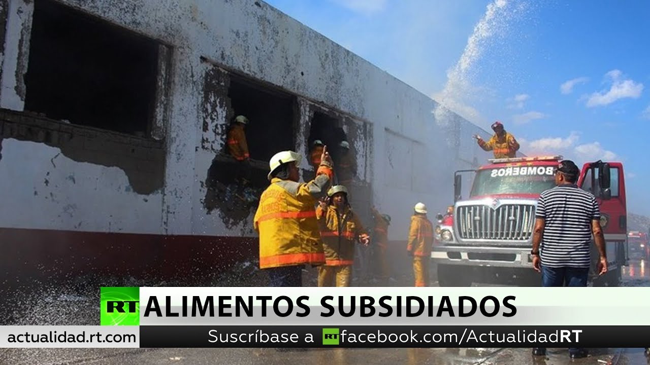 Incendian almacén de comida del plan gubernamental de distribución de alimentos en Venezuela