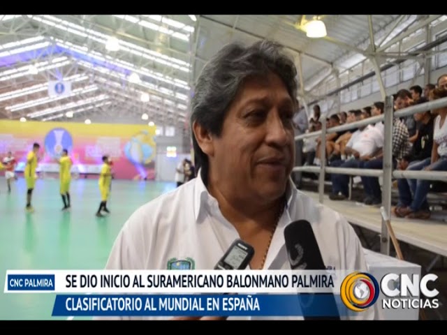 Alcalde de Palmira estuvo presente en la inauguración del suramericano de balonmano.