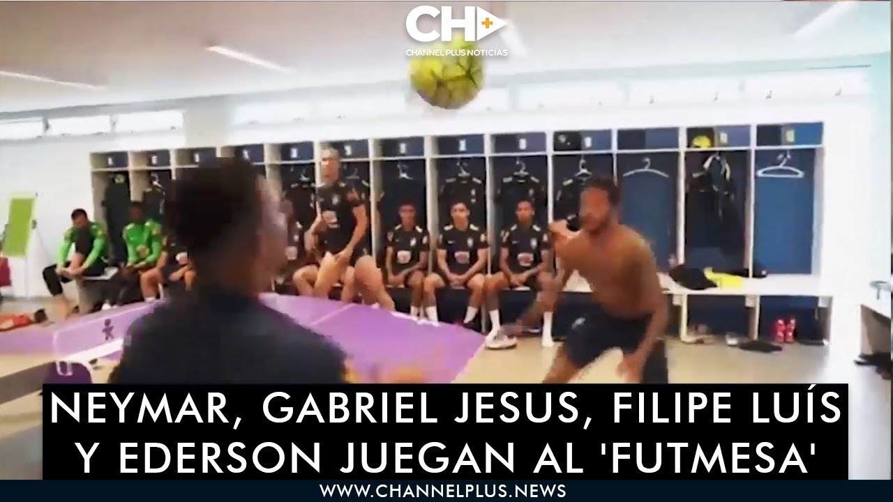 Neymar, Gabriel Jesus, Filipe Luís y Ederson juegan al Futmesa