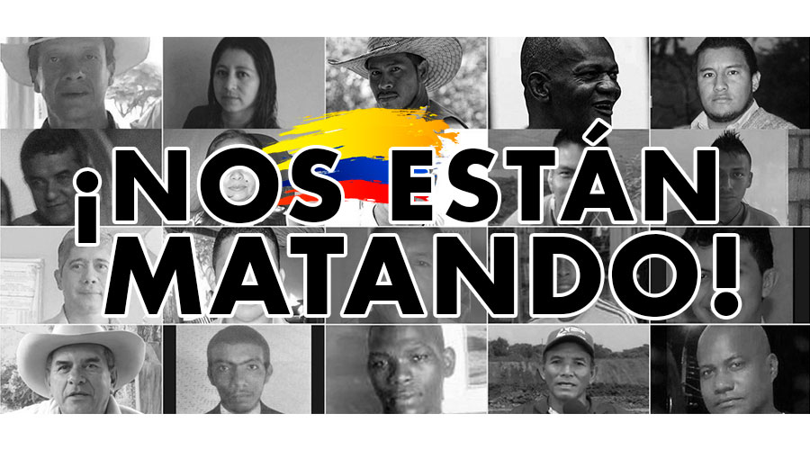 317 LÍDERES SOCIALES asesinados en Colombia  desde 2018
