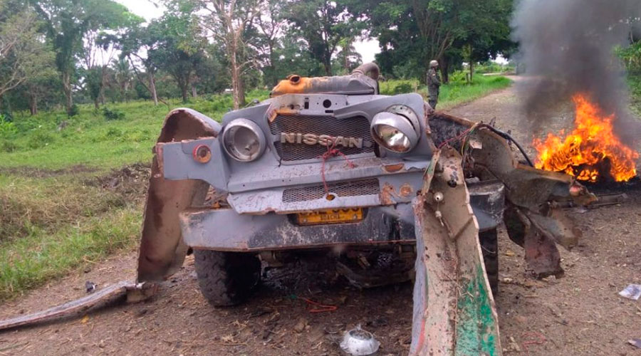 Estalló carro con explosivos con el que al parecer iban a atentar contra Policía en Arauca