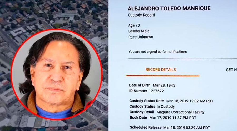 Presidente ALEJANDRO TOLEDO detenido en EEUU por pedido de EXTRADICIÓN a Perú por caso Odebrecht