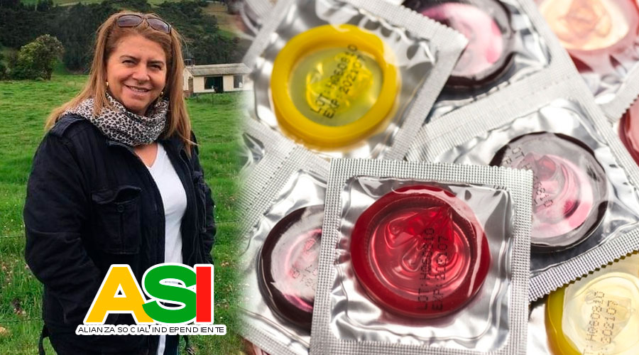 Candidata a la Asamblea reparte condones con su foto en Santander