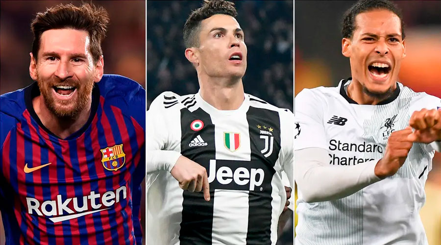 Lionel Messi, Cristiano Ronaldo y Virgil van Dijk, candidatos a mejor jugador del año por la UEFA