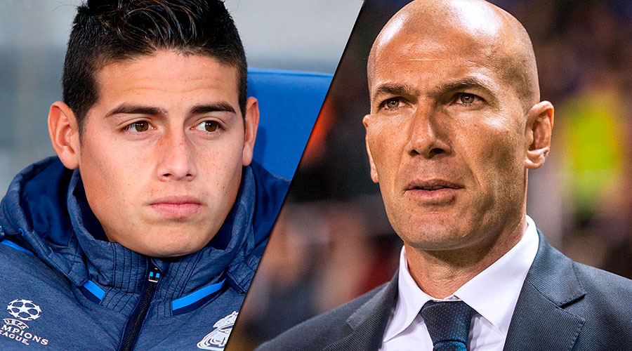 Zidane asegura que contará con James Rodríguez
