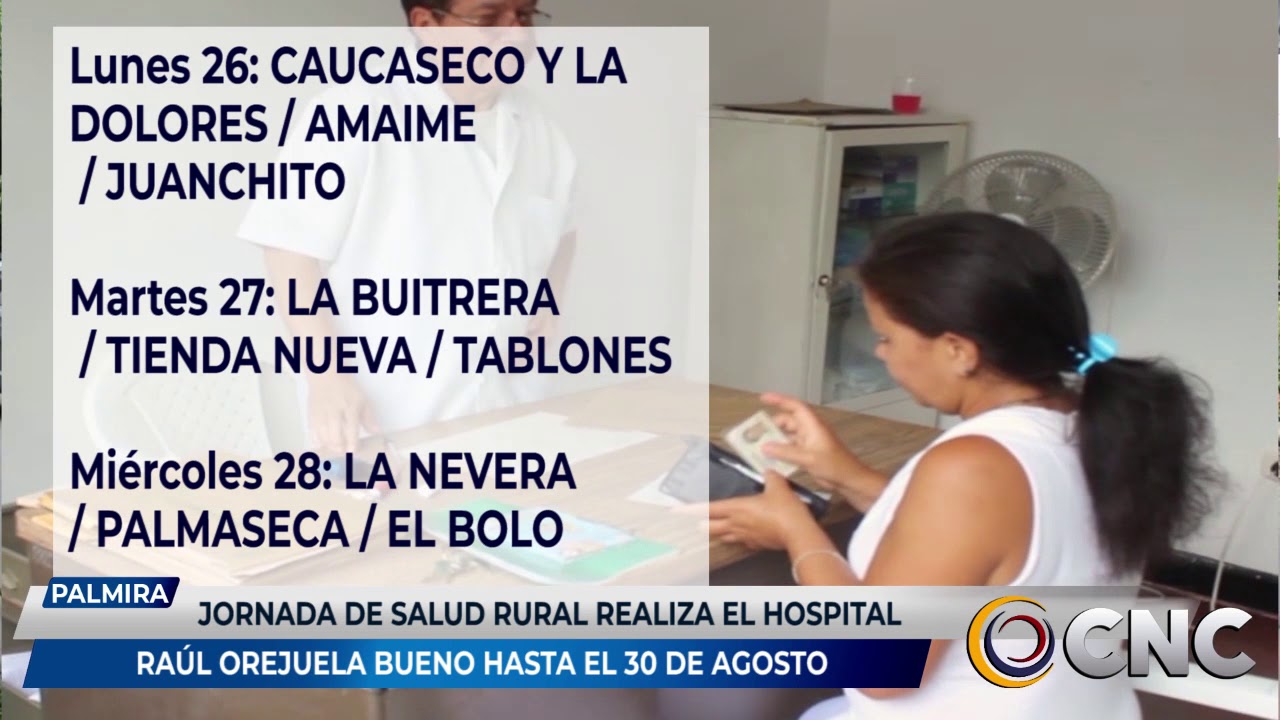 Nueva jornada de salud rural realizará el Hospital Raúl Orejuela Bueno hasta el 30 de agosto