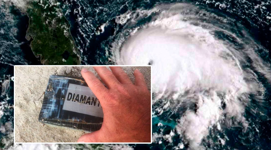 Los vientos del  huracán Dorian ponen en evidencia  cargamento de droga en las playas de la Florida