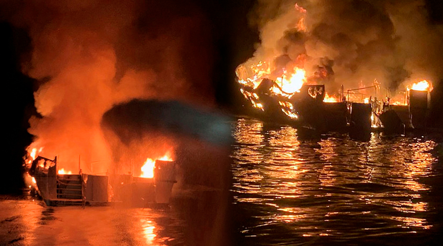 «No puedo respirar»: La escalofriante llamada de emergencia desde el barco incendiado en California