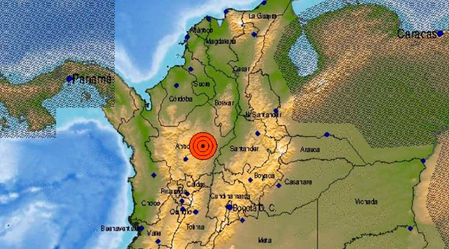 Sismo de magnitud 4.0 sacudió a Antioquia