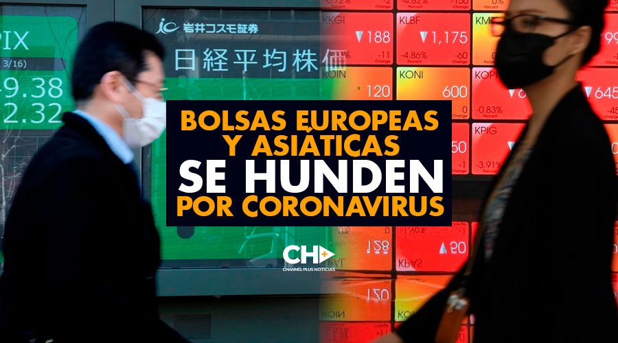 Bolsas europeas y asiáticas se hunden por coronavirus pese a anuncios de bancos centrales