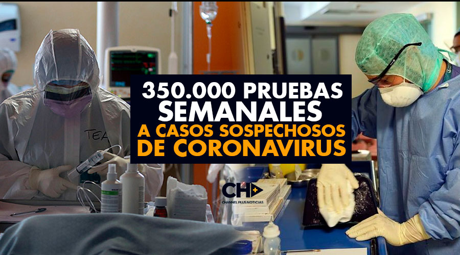 350.000 pruebas SEMANALES a casos sospechosos de coronavirus
