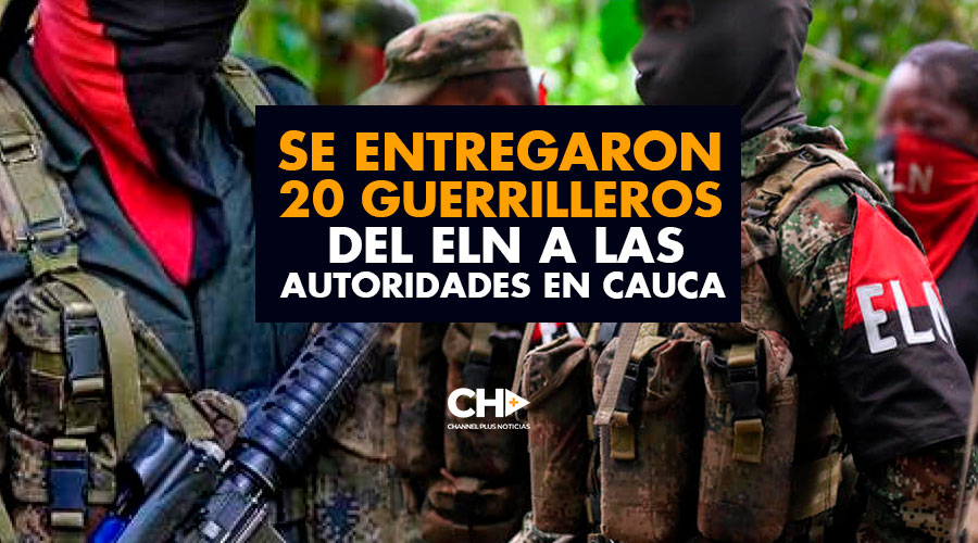 Se entregaron 20 guerrilleros del ELN a las autoridades en Cauca