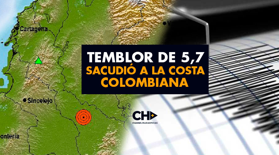 Temblor de 5,7 sacudió a la Costa Colombiana