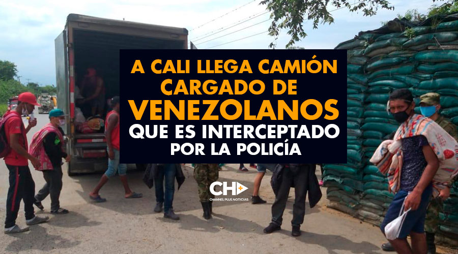 A Cali llega camión CARGADO de Venezolanos que es interceptado por la policía