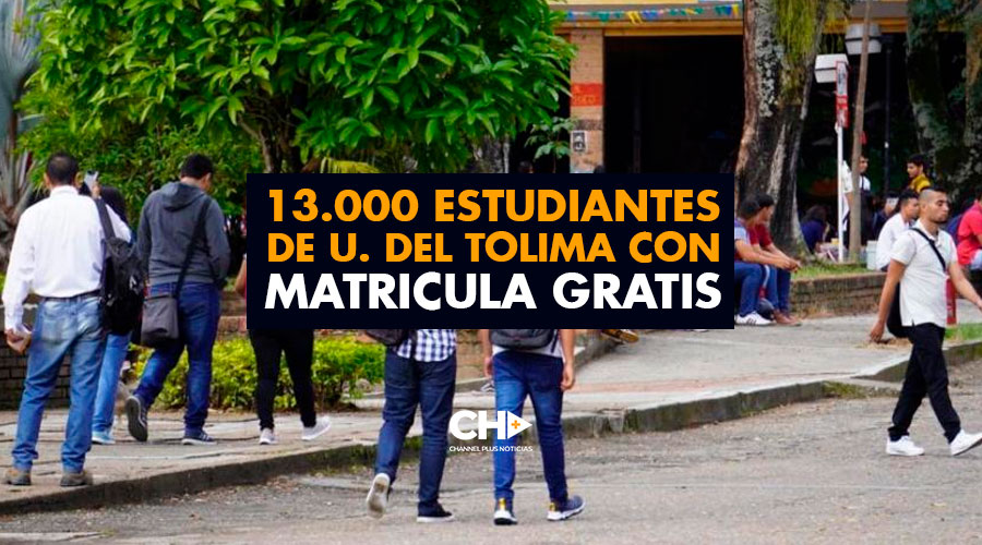 13.000 estudiantes de U. del Tolima con Matricula GRATIS