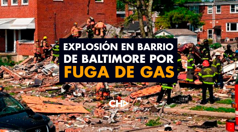 Explosión en barrio de Baltimore por fuga de gas