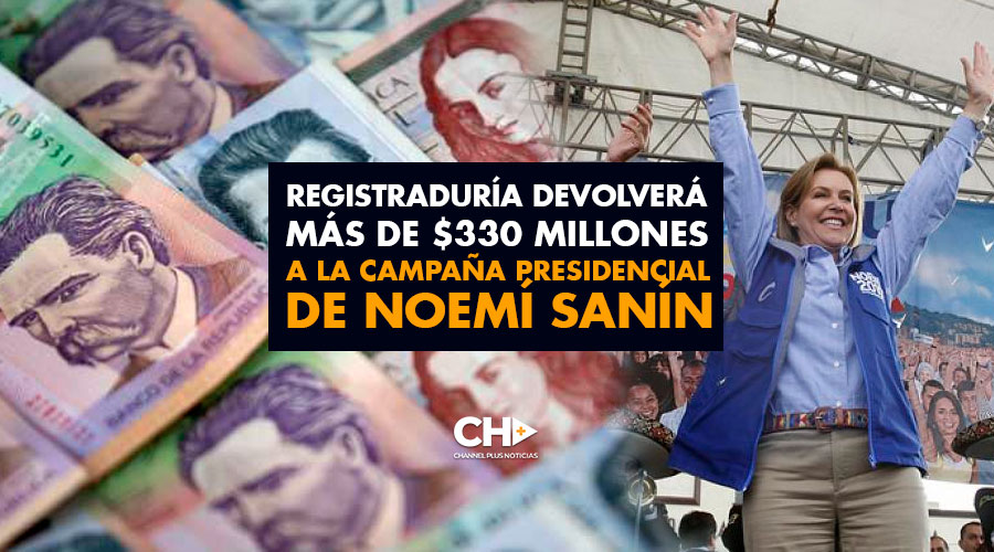 Registraduría devolverá más de $330 millones a la campaña presidencial de Noemí Sanín