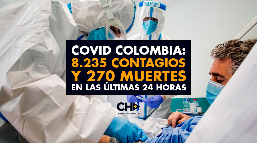 COVID Colombia: 8.235 Contagios y 270 Muertes en las últimas 24 horas