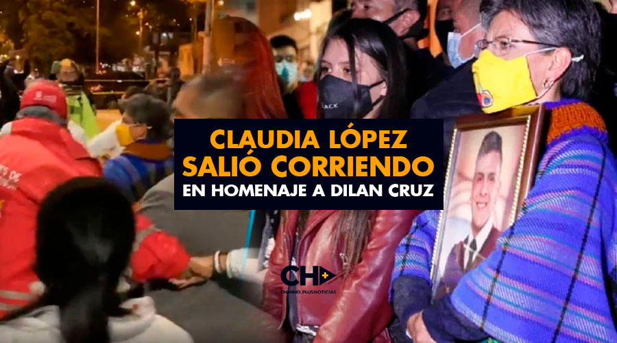 Claudia López salió corriendo en homenaje a Dilan Cruz