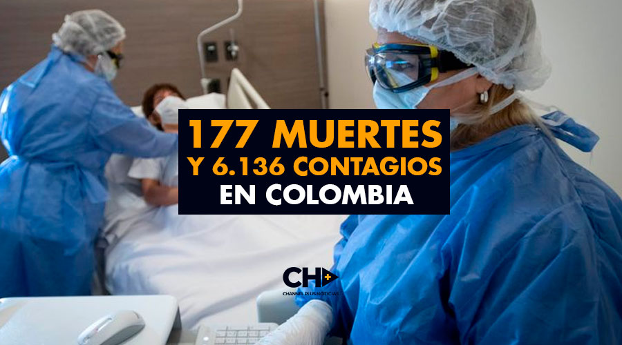 177 Muertes y 6.136 contagios en Colombia