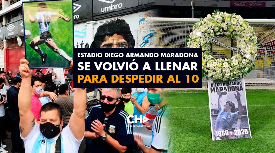 Estadio Diego Armando Maradona se volvió a llenar para despedir al 10