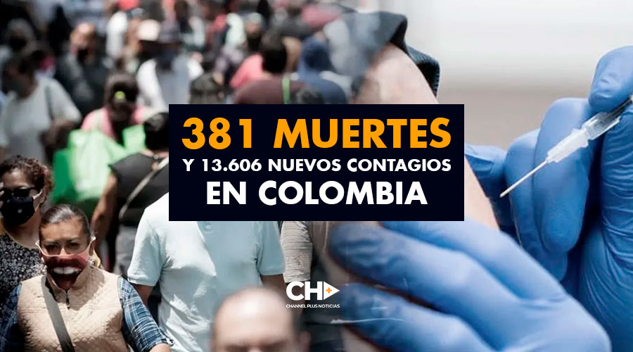 381 Muertes y 13.606 Nuevos Contagios en Colombia