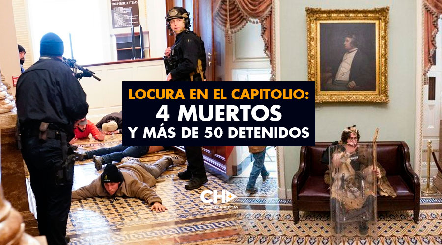 Locura en el Capitolio: 4 Muertos y más de 50 detenidos