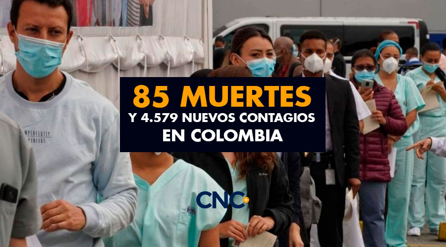 85 Muertes y 4.579 Nuevos Contagios en Colombia