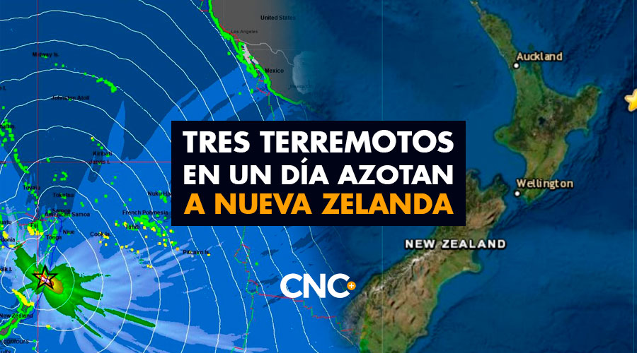 TRES Terremotos en un día azotan a NUEVA ZELANDA