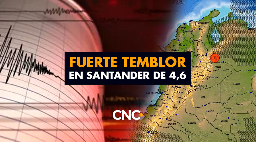 Fuerte temblor en Santander de 4,6