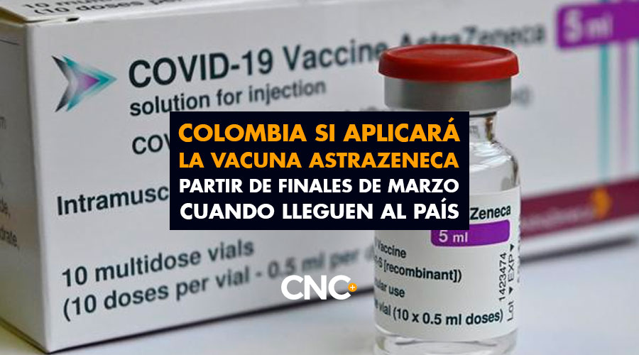 Colombia SI APLICARÁ la vacuna AstraZeneca a partir de finales de Marzo cuando lleguen al país