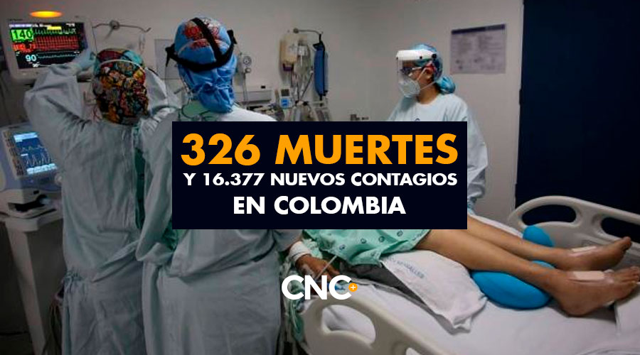 326 Muertes y 16.377 Nuevos Contagios en Colombia