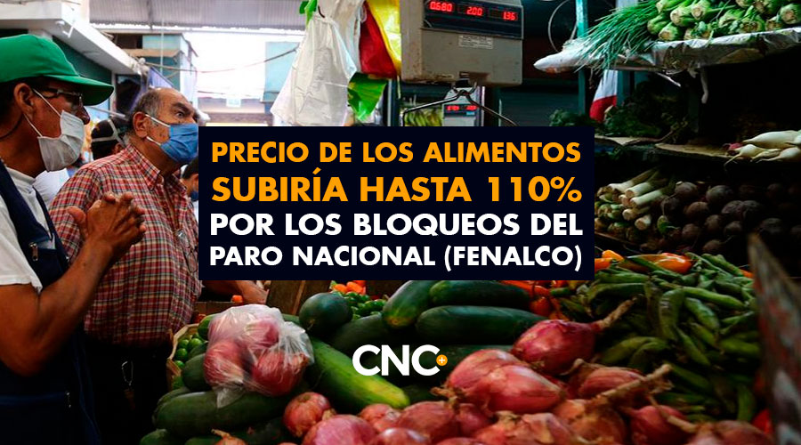 Precio de los alimentos subiría hasta 110% por los bloqueos del paro nacional (FENALCO)