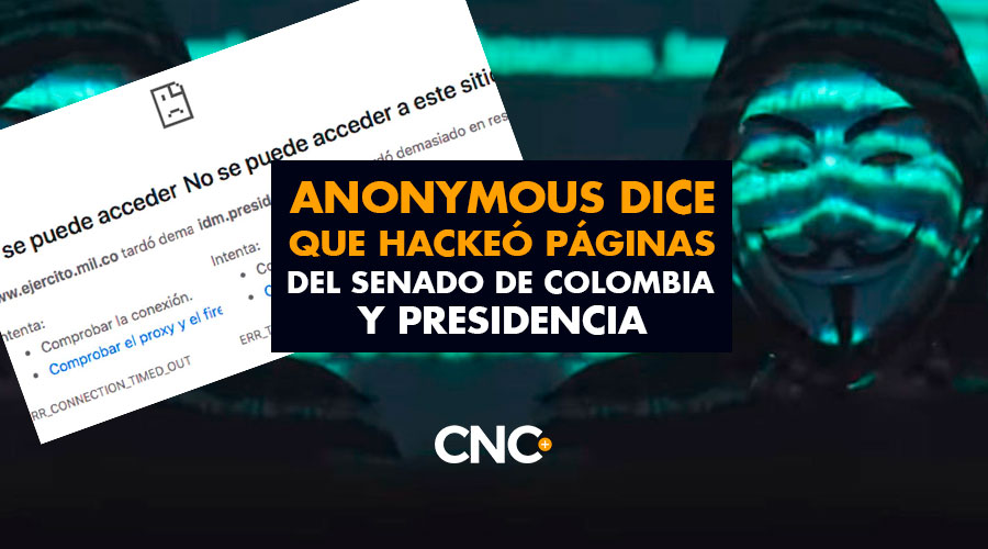 Anonymous dice que hackeó páginas del Senado de Colombia y Presidencia