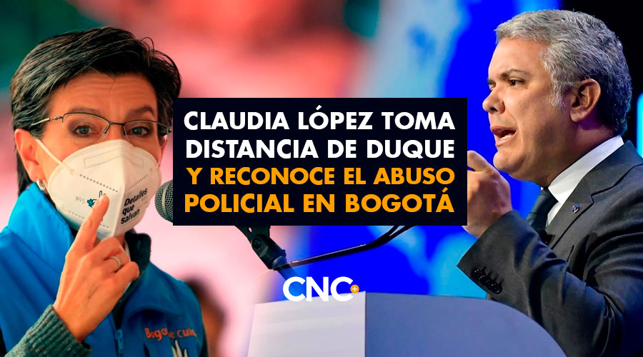 Claudia López toma distancia de Duque y reconoce el ABUSO POLICIAL en Bogotá