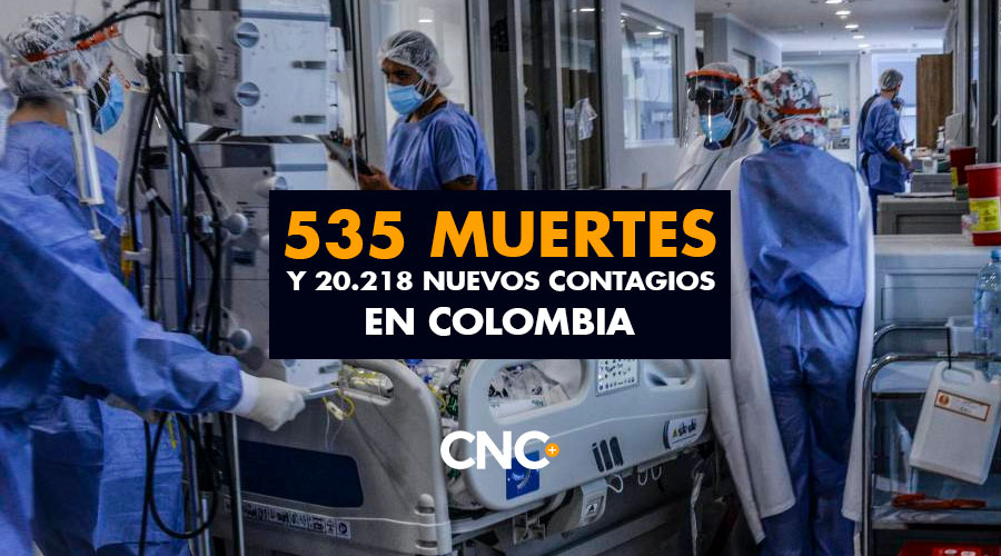 535 Muertes y 20.218 Nuevos Contagios en Colombia