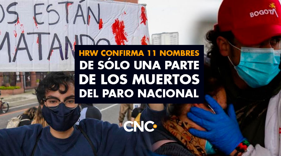 HRW confirma 11 nombres de sólo una parte de los muertos del Paro Nacional