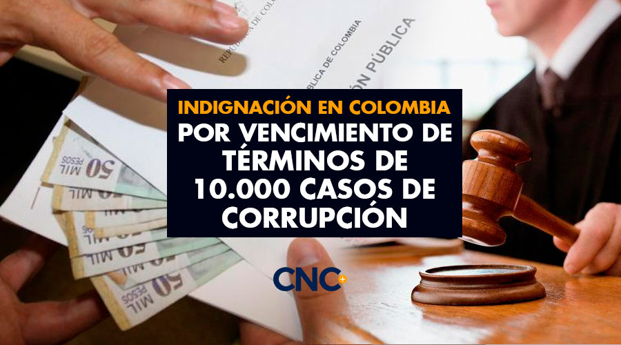 INDIGNACIÓN en Colombia por VENCIMIENTO de Términos de 10.000 casos de CORRUPCIÓN