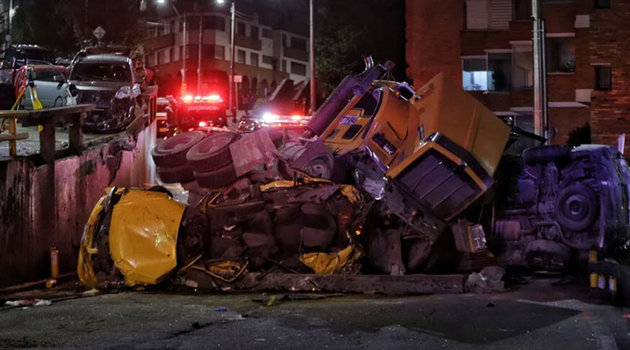 Balance del accidente de una volqueta en la Circunvalar de Bogotá: seis heridos y dos personas muertas