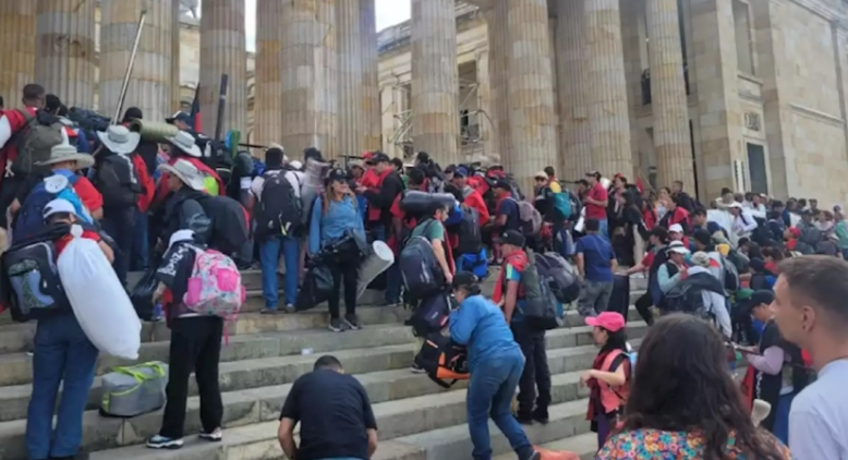 <strong>Protestas en Bogotá: manifestantes intentaron tomarse el Congreso</strong>