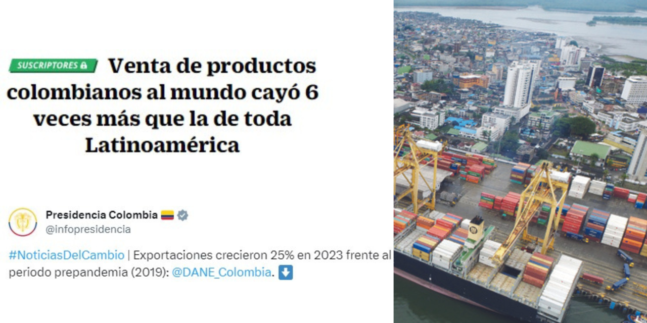 <strong>EL TIEMPO: caen exportaciones. PRESIDENCIA: crecen exportaciones. ¿A quién creerle?</strong>