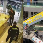 Falsos policías robaron una joyería en Bucaramanga. El atraco y la huida quedaron en video