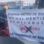 Trabajadores de obra de Metro de Bogotá bloquearon vías para protestar por falta de pago de salarios