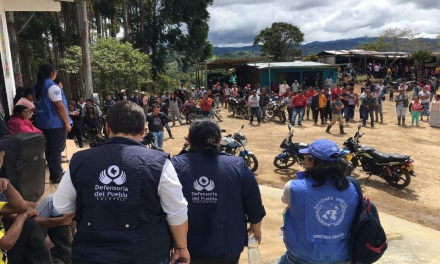 Defensoría del Pueblo anunció que casi 98 mil personas han sido desplazadas este año en Colombia